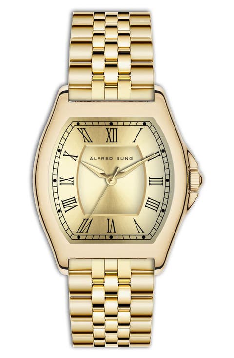 Heritage Tonneau Bracelet Strap Watch, 22mm x 32mm