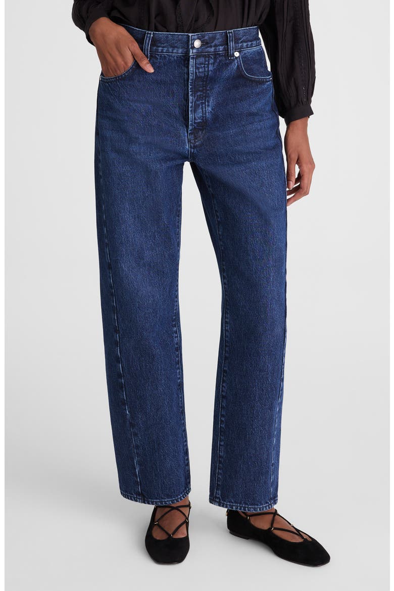 Pieced Barrel Jeans, Main, color, MCKINNEY WASH