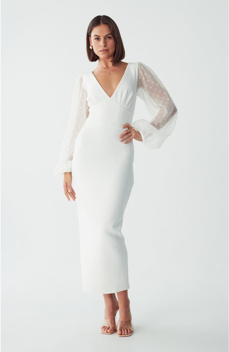 BWLDR Jacobs Dress, Main, color, White