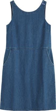 Seasalt Cornwall Salt Weave Denim Pinafore Dress