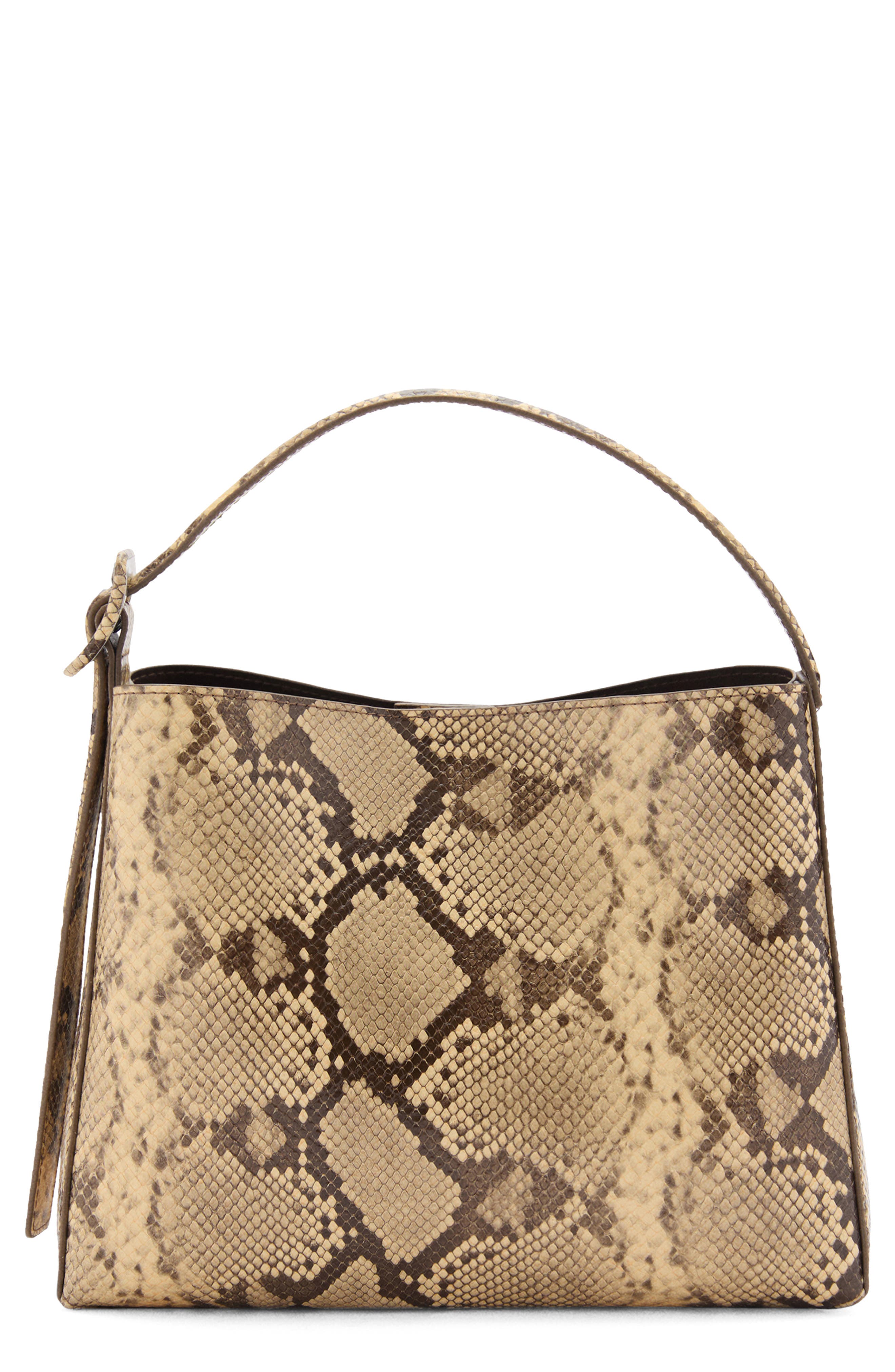 MANGO Snakeskin Print Shoulder Bag, Main, color, 