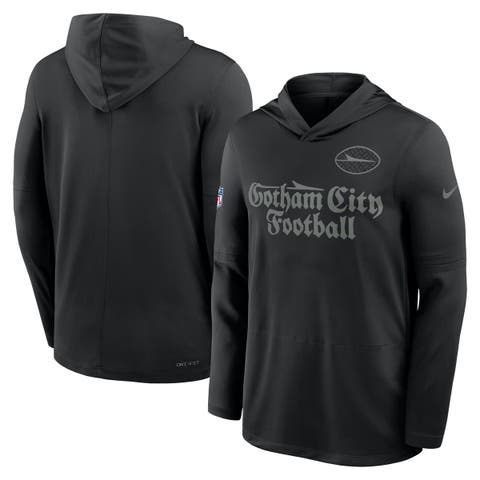 Men's Nike Black New York Jets 2025 Rivalries Collection Sideline Dri-FIT Long Sleeve Hoodie T-Shirt