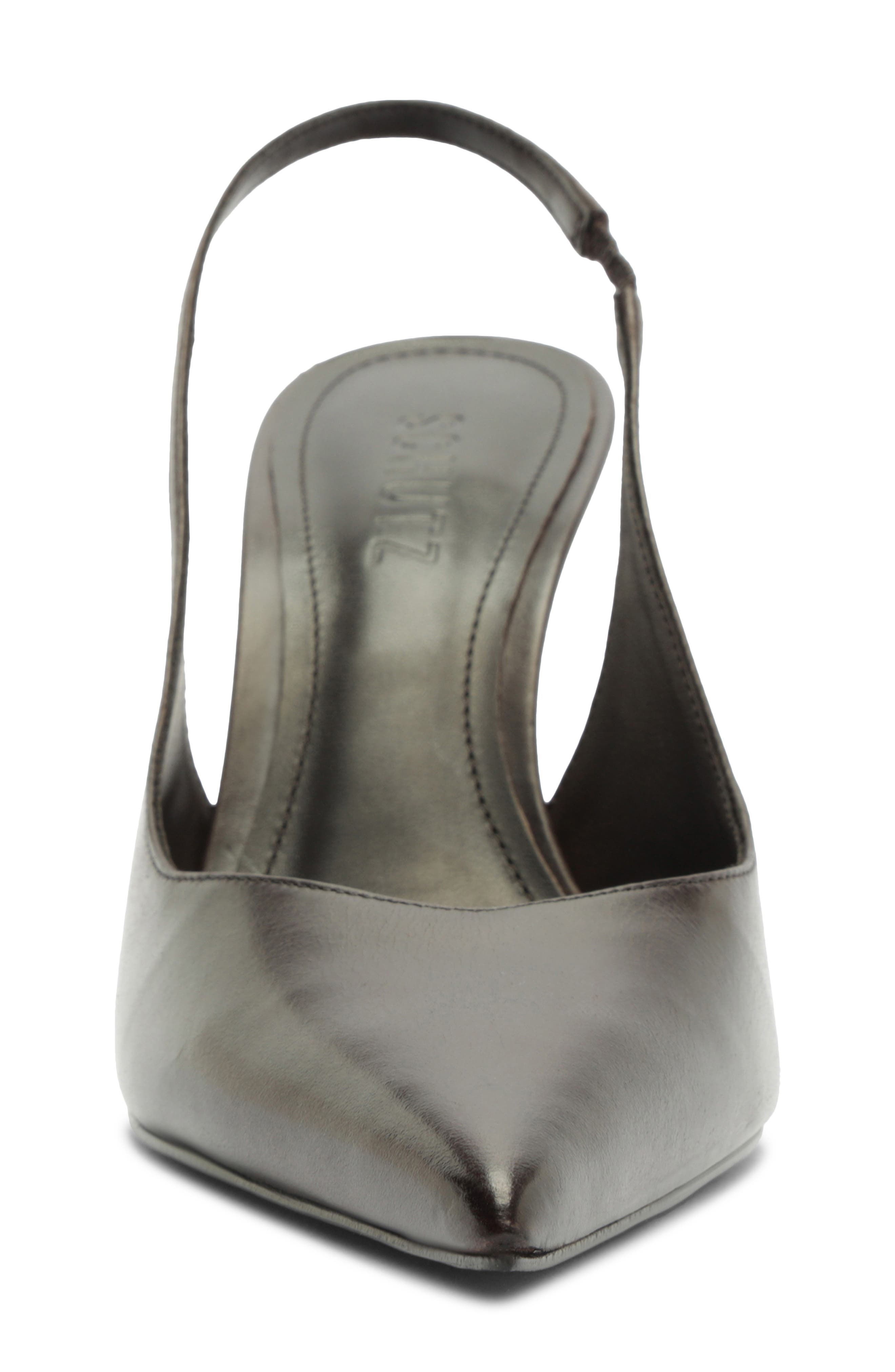 Schutz Lexi Slingback Pointed Toe Pump, Alternate, color, Dark Brown