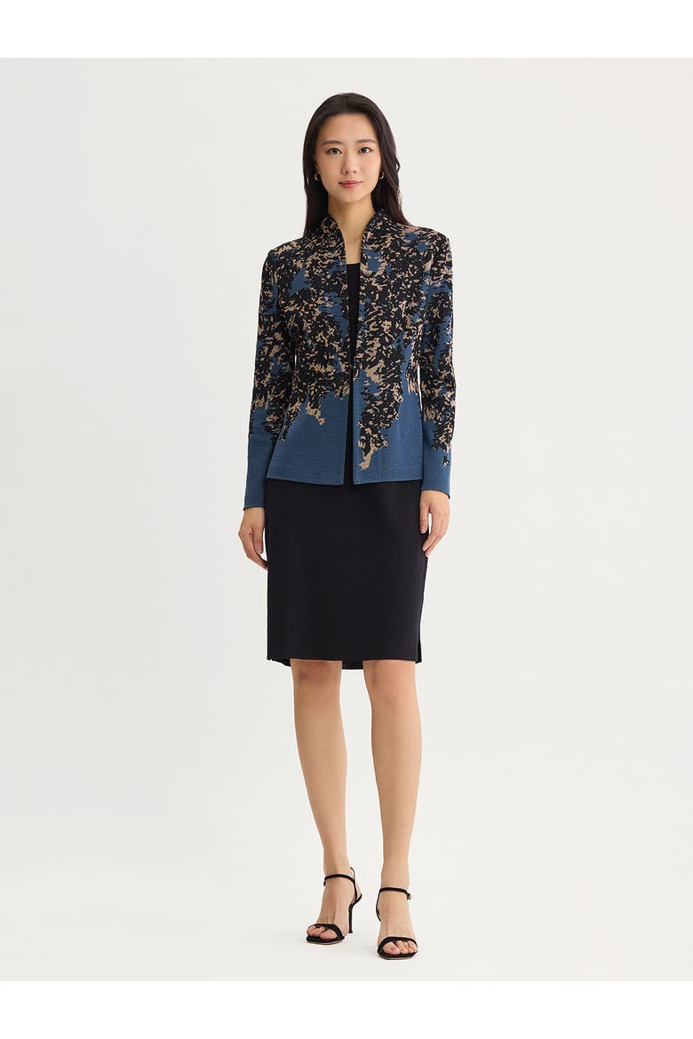 Tailored Speckled Lurex Knit Jacket, Alternate, color, Stardust/Charmeuse/Gold Lurex