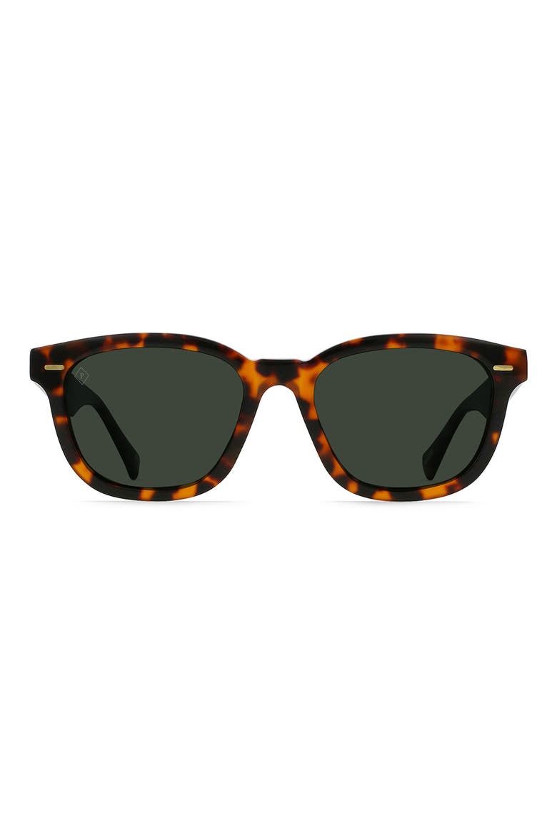 Myles 50mm Polarized Square Sunglasses, Main, color, HURU / GREEN POLAR
