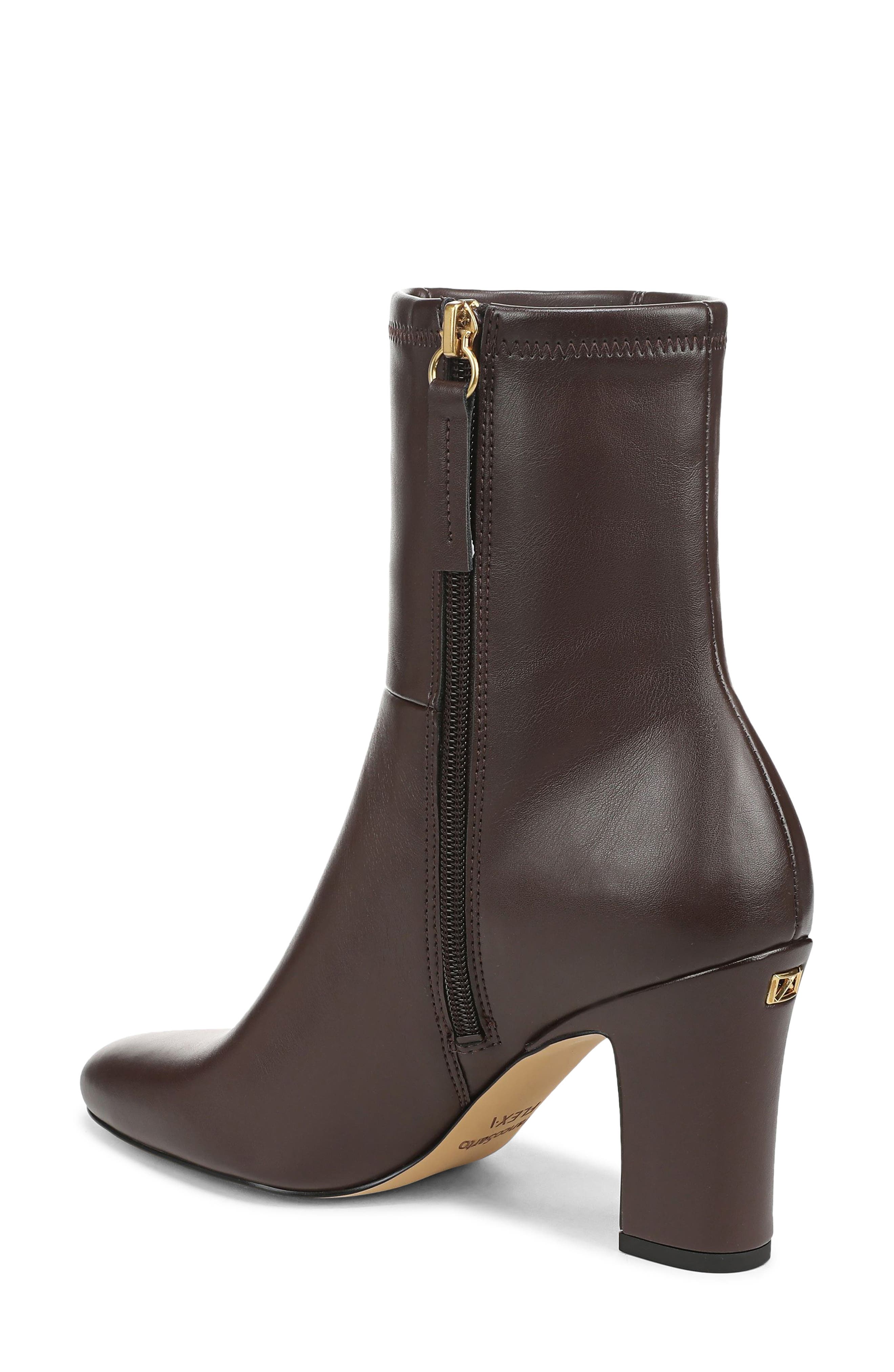 Flexa Jael Demi Block Heel Bootie, Alternate, color, DARK BROWN