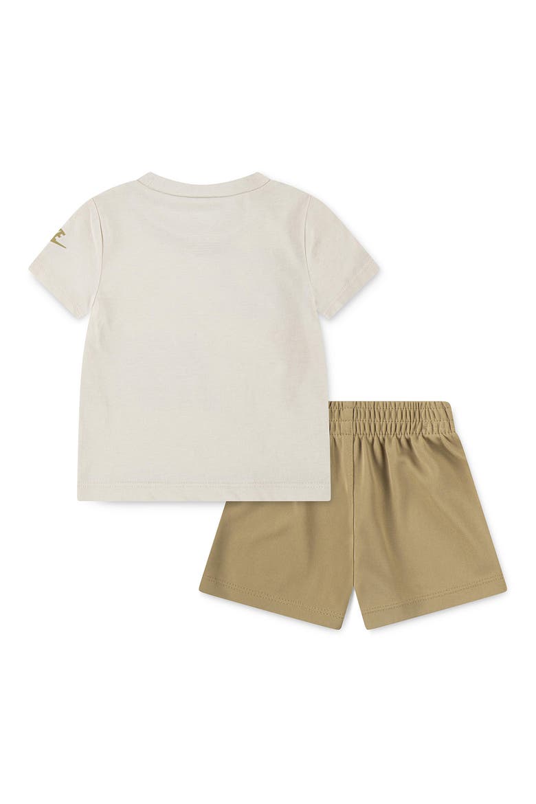 Crew T-Shirt & Knit Shorts Set, Alternate, color, PARACHUTE BEIGE