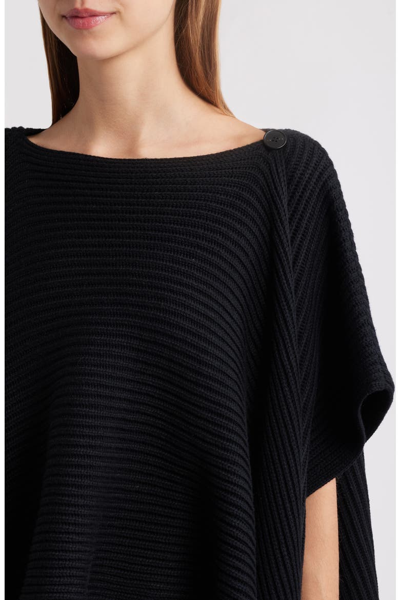 Cape Sweater, Alternate, color, BLACK
