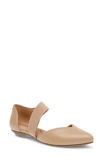 Anne Klein Ostara Almond Toe Flat In Brown
