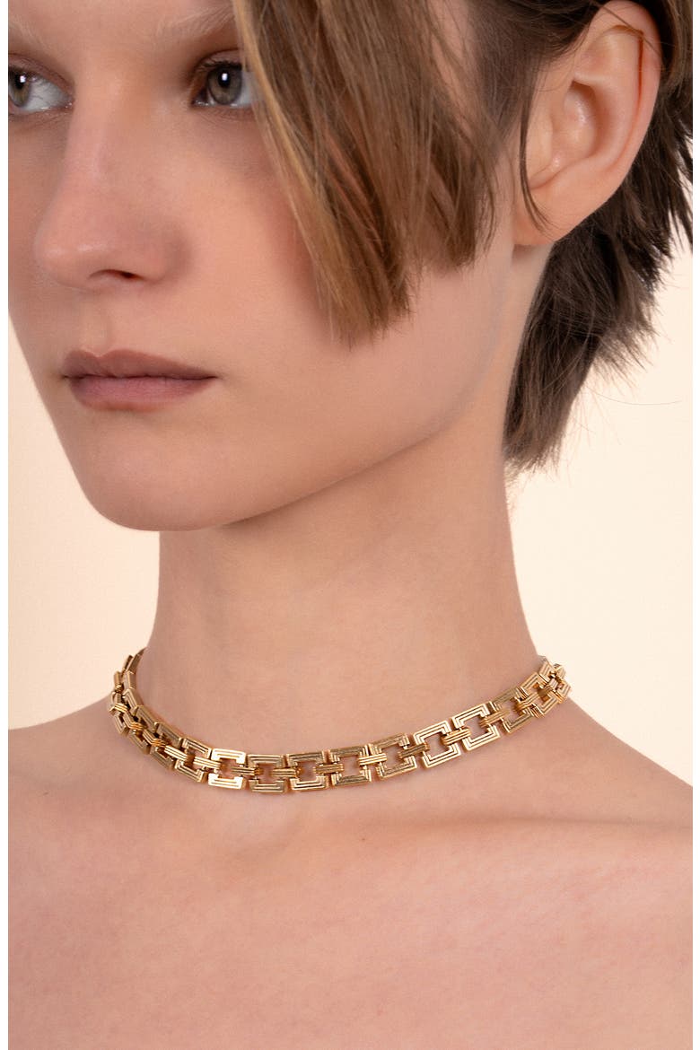 Aurelia Chain Choker, Alternate, color, YELLOW GOLD