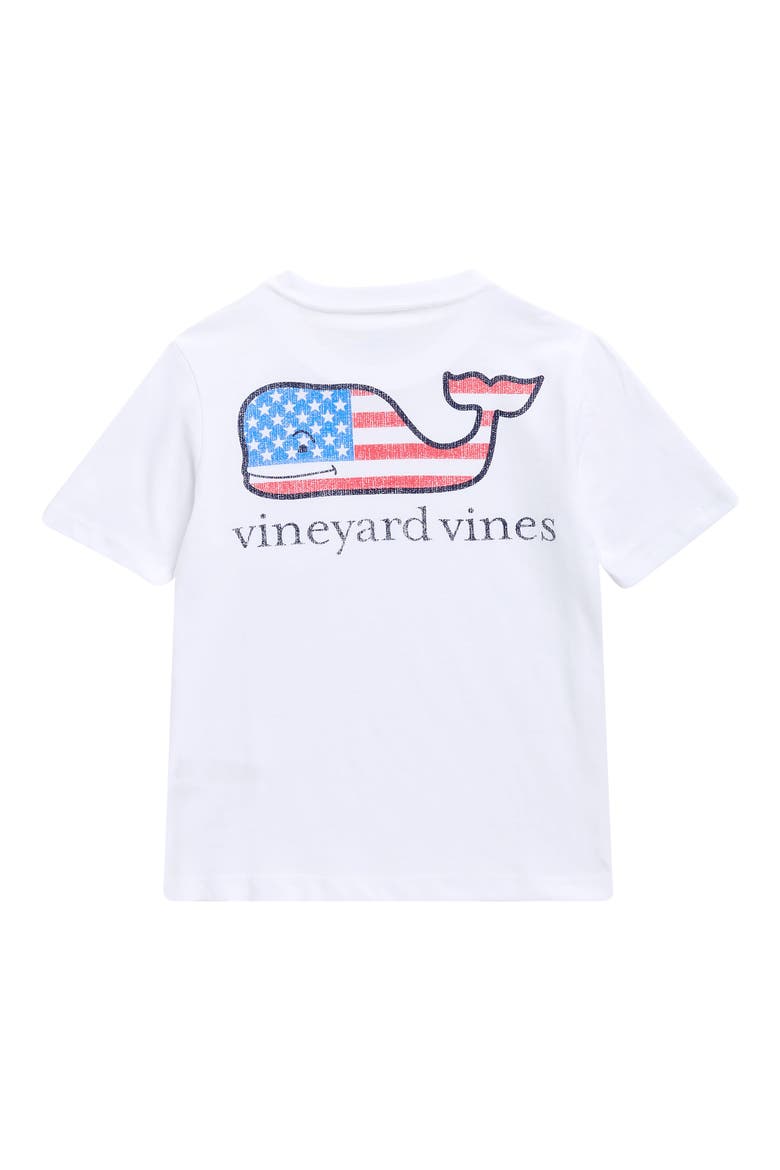 Kids' Flag Whale Pocket Graphic T-Shirt, Alternate, color, WHITE CAP