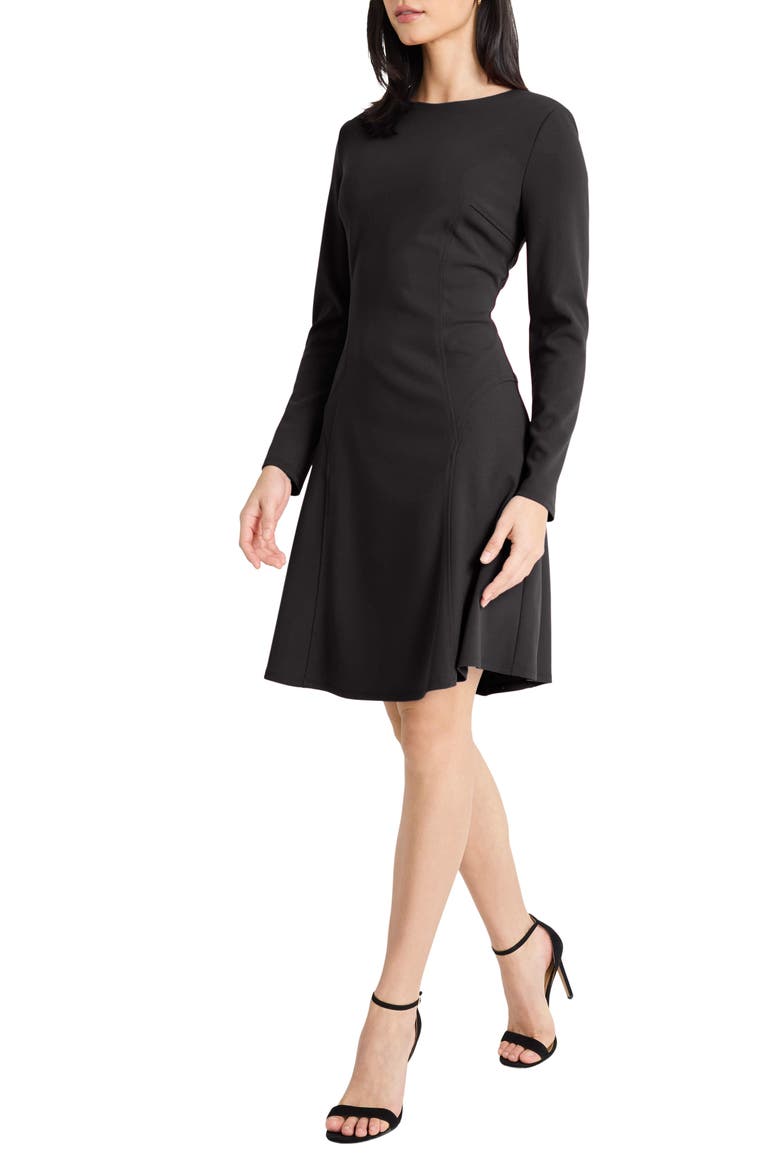 Long Sleeve Dress, Alternate, color, BLACK