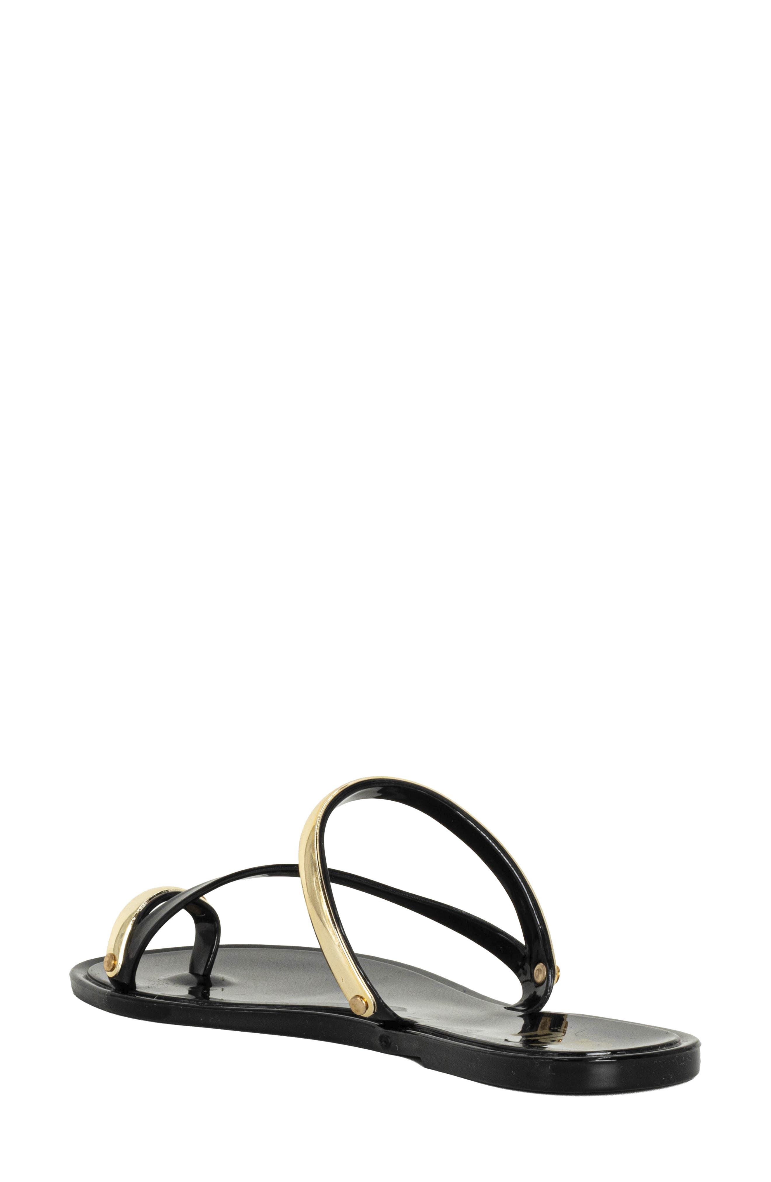 SHUSHOP Dottie Toe Loop Sandal, Alternate, color, Black