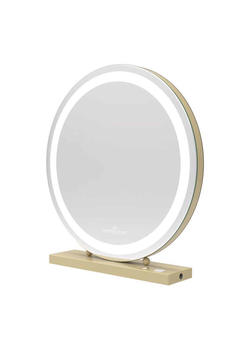 Hollywood Venus LED Makeup Mirror, Alternate, color, Gold