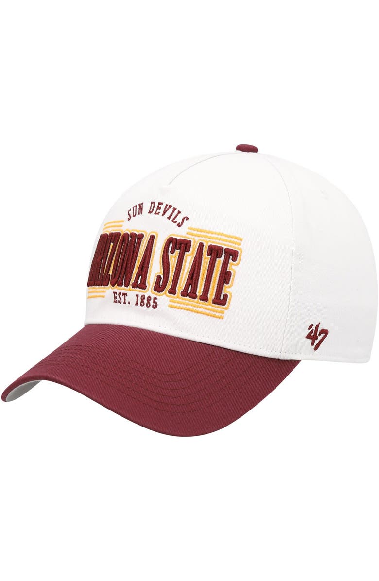 '47 Men's '47 White Arizona State Sun Devils Streamline Hitch Adjustable Hat, Main, color,