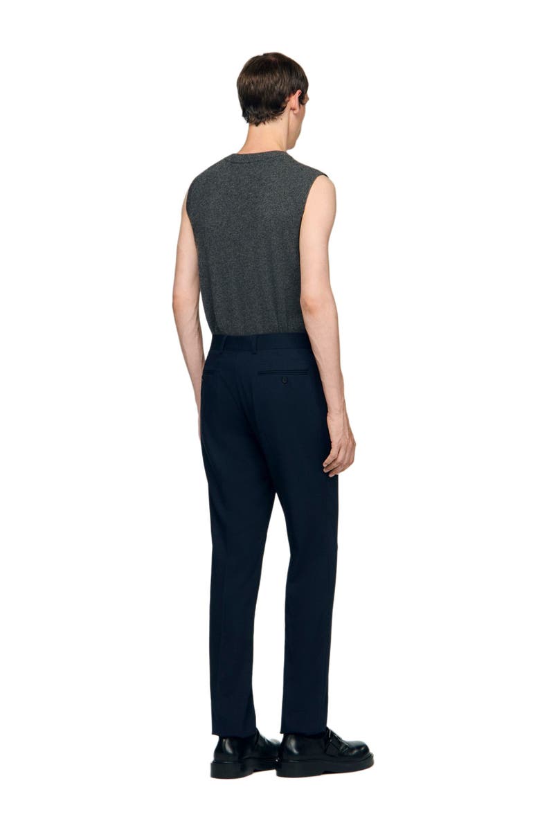 SANDRO Wide-leg suit trousers, Alternate, color, Navy Blue
