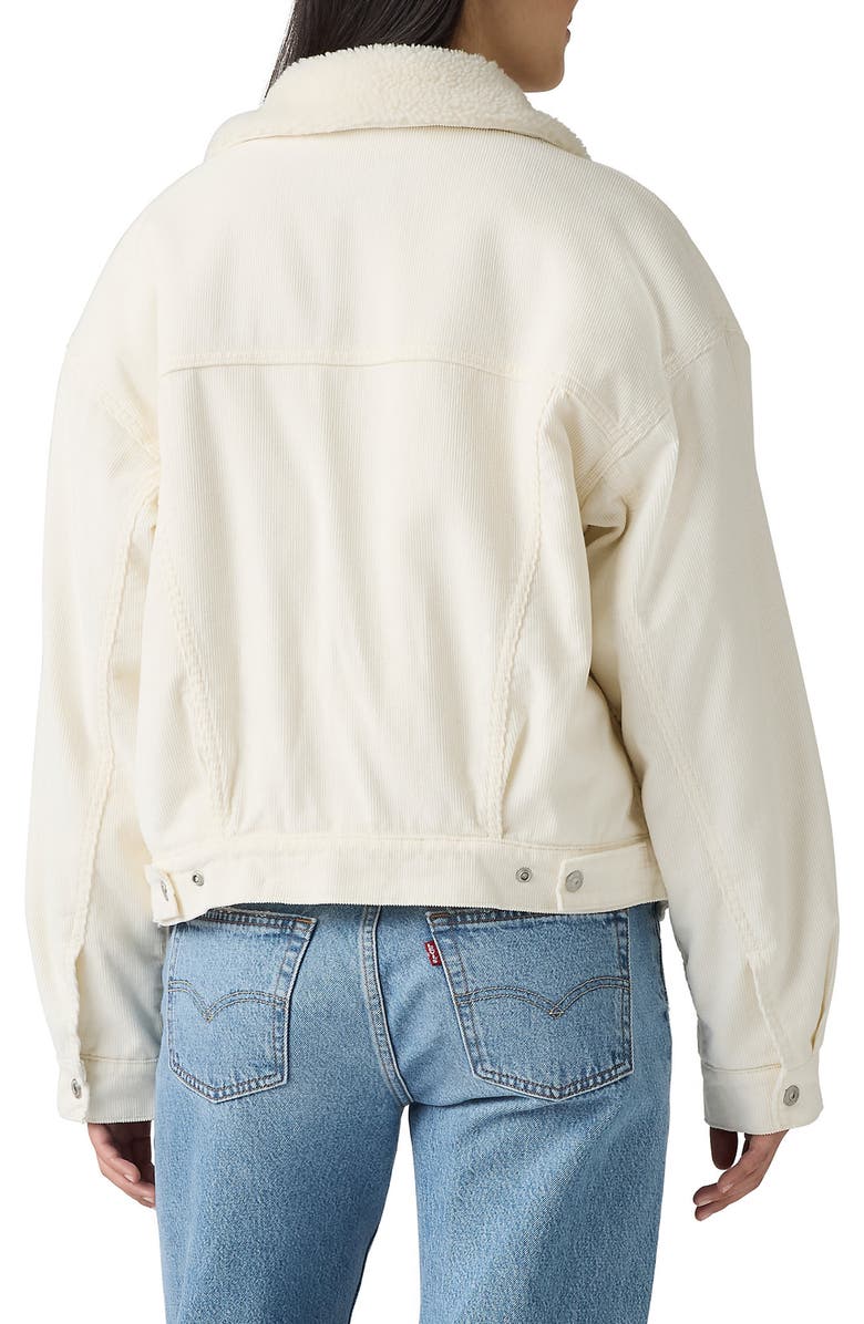 Levi's '90s Faux Shearling Lined Corduroy Jacket, Alternate, color, Egret
