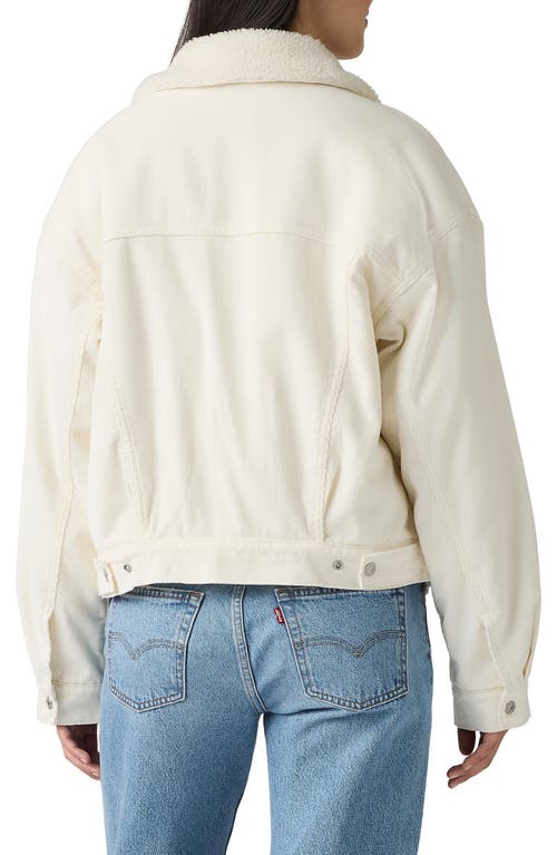 Levi's '90s Faux Shearling Lined Corduroy Jacket In White