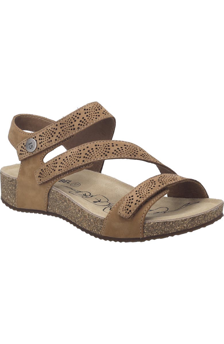 Josef Seibel Tonga 78 Ankle Strap Platform Wedge Sandal, Main, color, Nuss