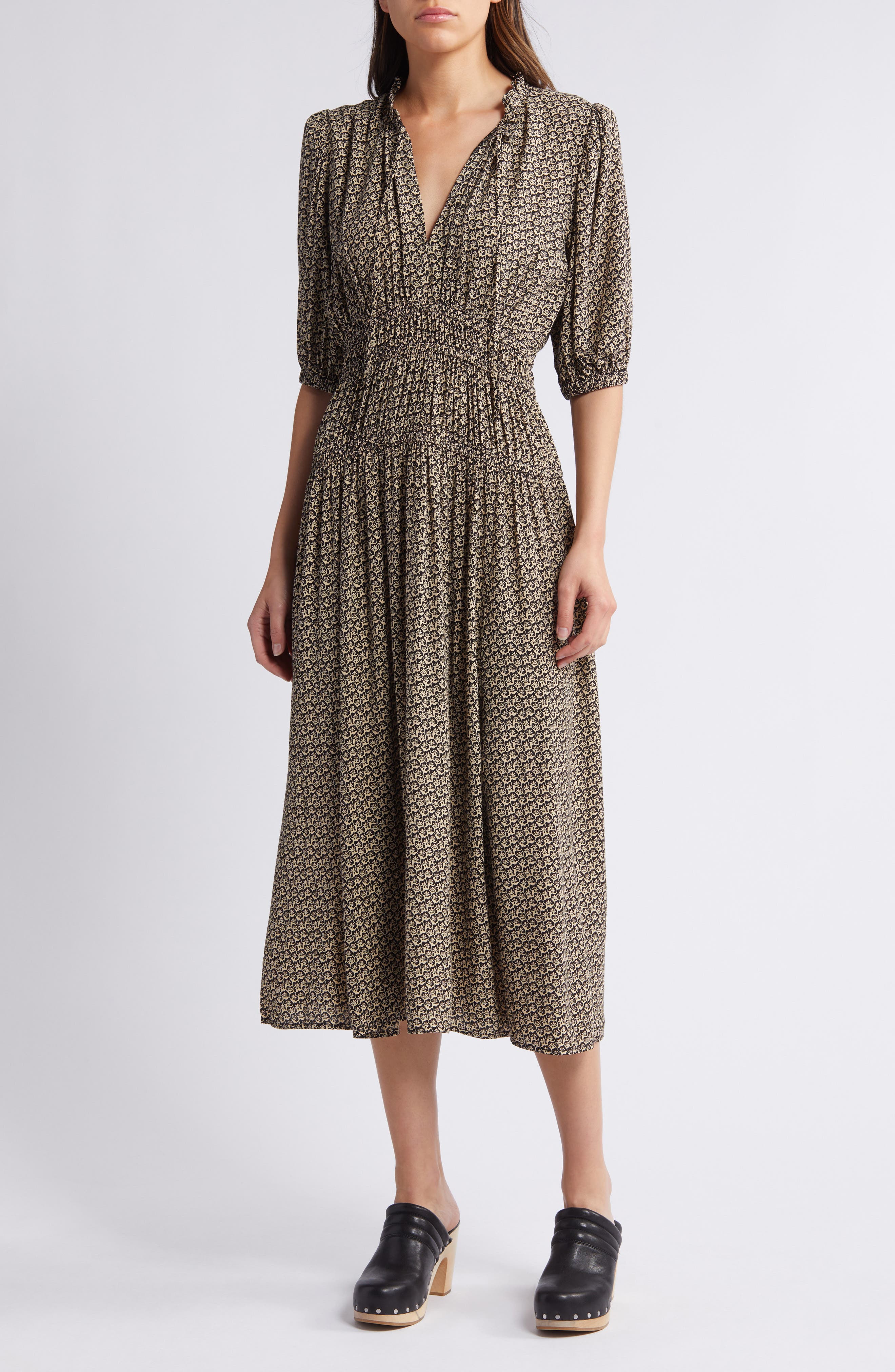 selected BLACK- BEIGE FLORAL