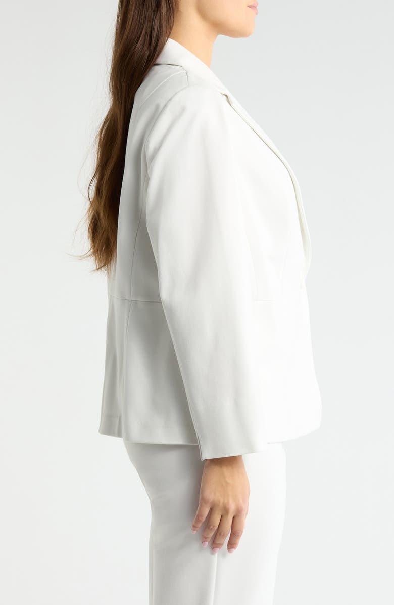 KASPER One-Button Seamed Waist Blazer, Alternate, color, Vanilla Ice