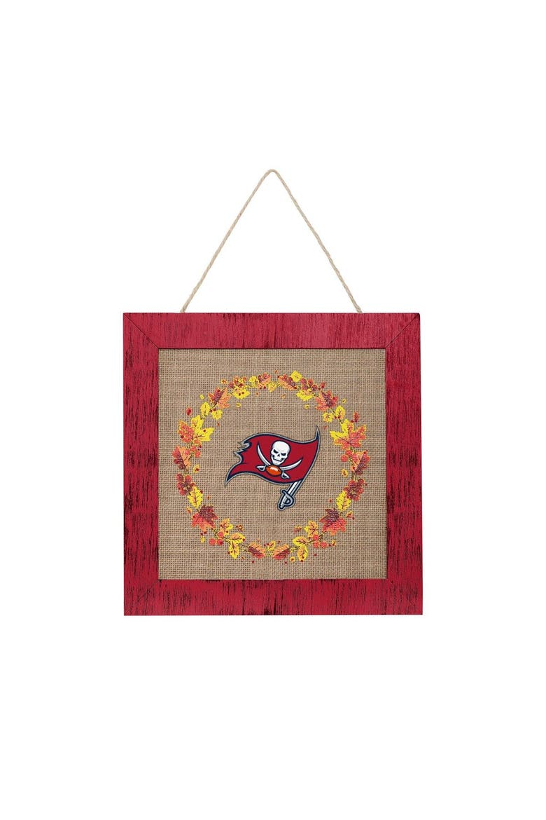 Tampa Bay Buccaneers 12'' Double-Sided Burlap Sign, Alternate, color, Red