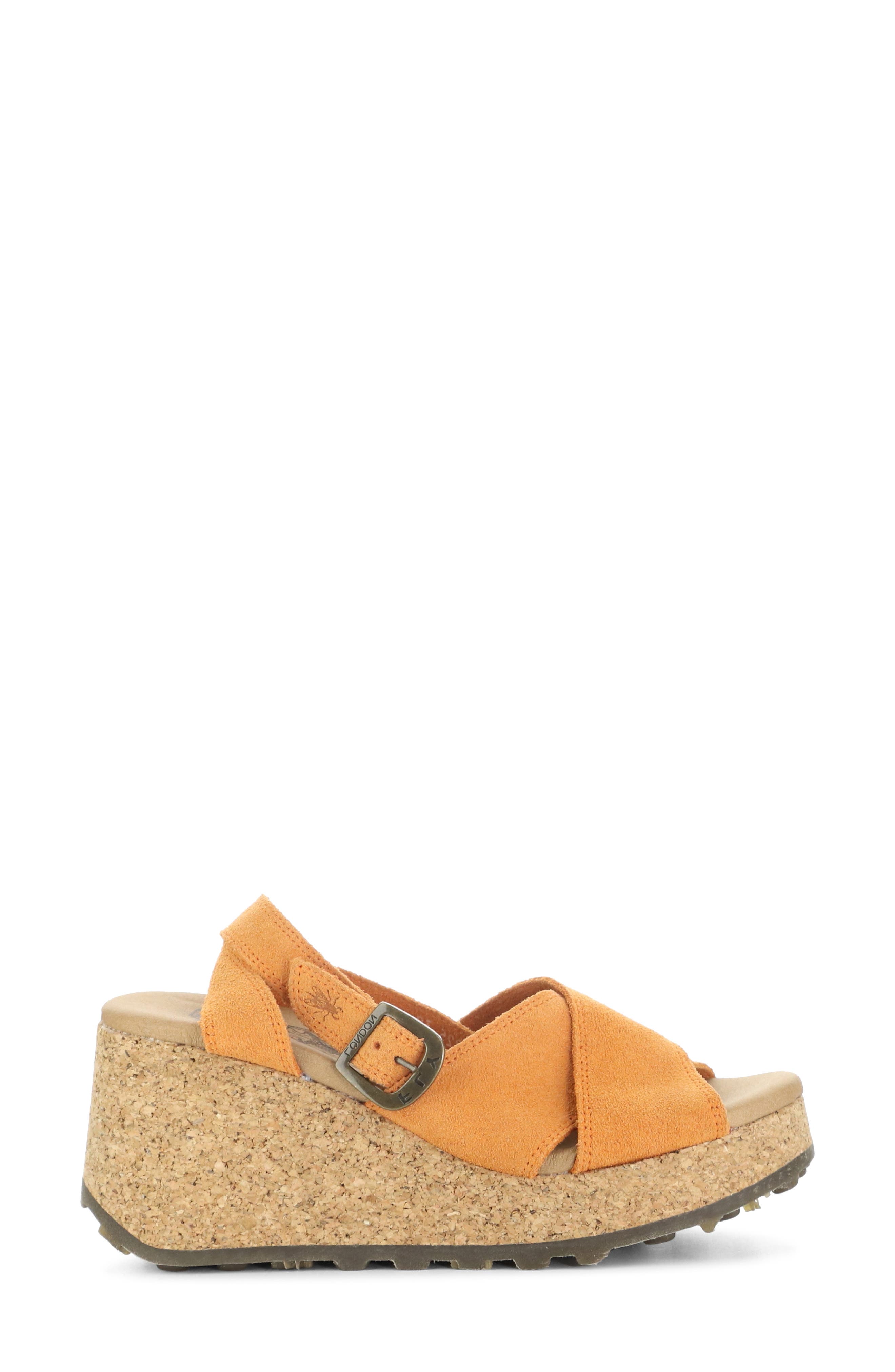 Dony Platform Wedge Sandal, Alternate, color, ORANGE