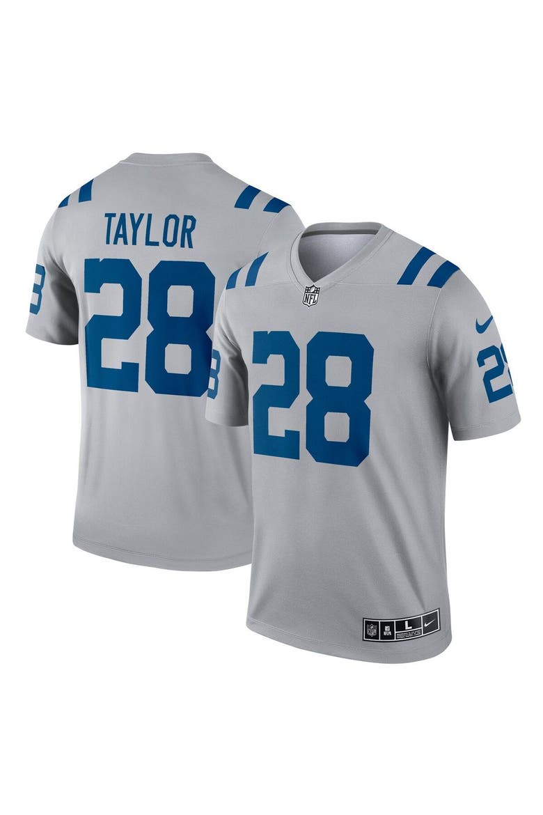 Men's Nike Jonathan Taylor Gray Indianapolis Colts Inverted Legend Jersey, Main, color, Gray