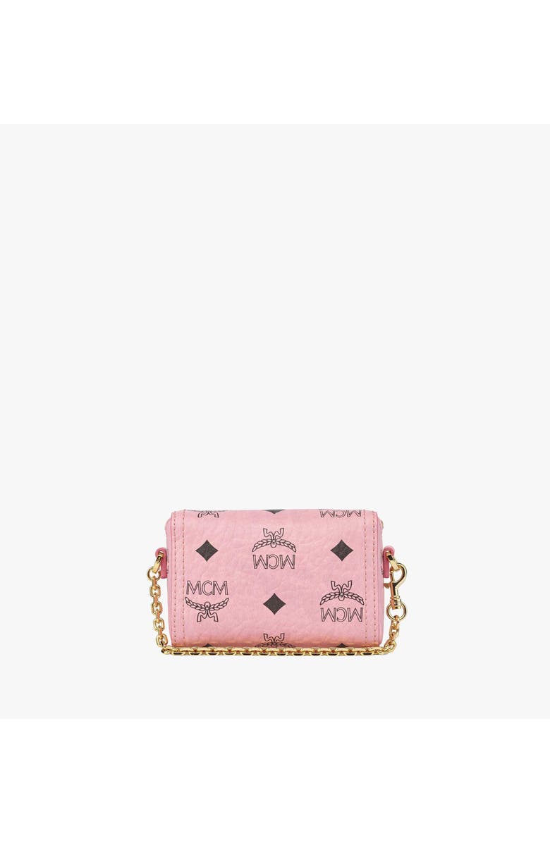 MCM Diamant 3D Charm in Visetos, Alternate, color, Soft Pink