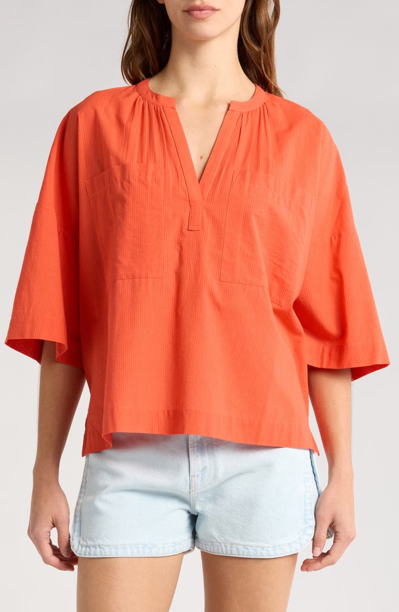 MOTHER The Down Middle Top, Main, color, Fiesta