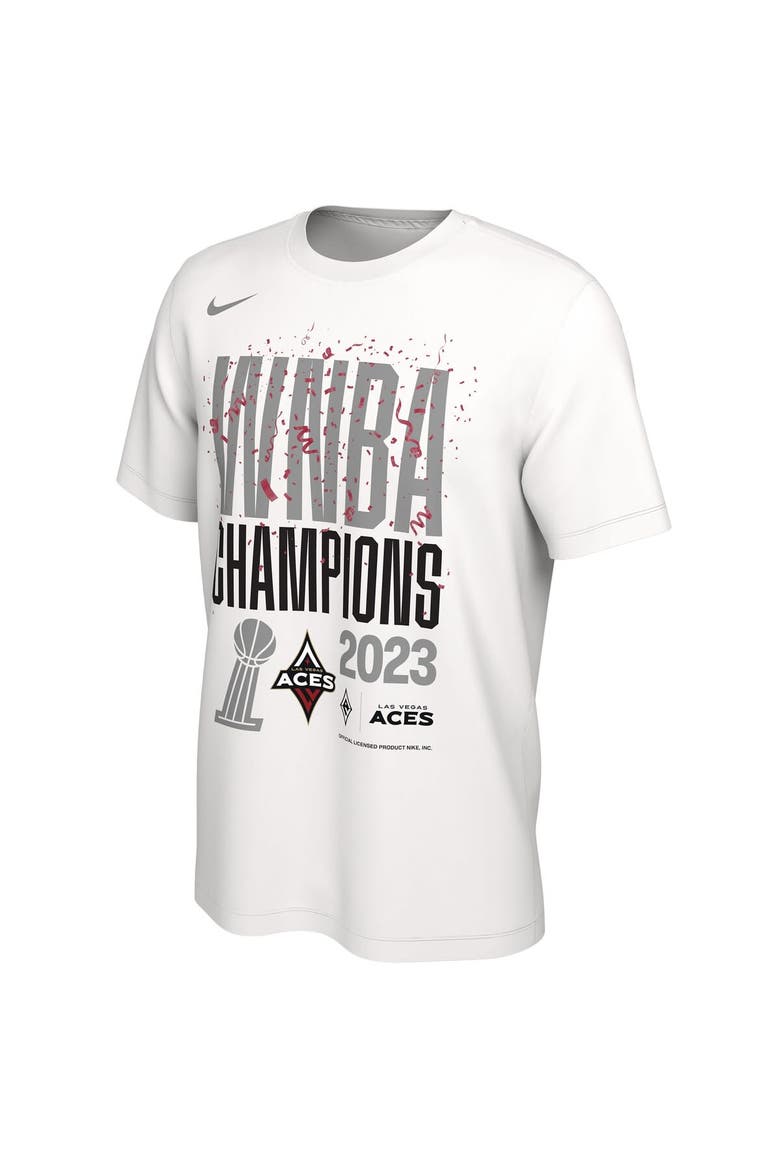 Unisex Nike White Las Vegas Aces 2023 WNBA Finals Champions Authentic Parade T-Shirt, Alternate, color, White