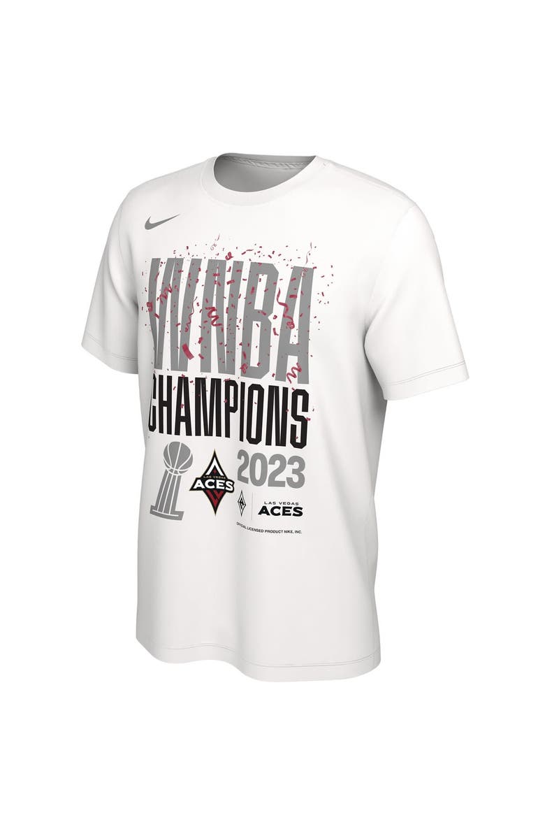 Nike Unisex Nike White Las Vegas Aces 2023 WNBA Finals Champions Authentic Parade T-Shirt, Alternate, color, 