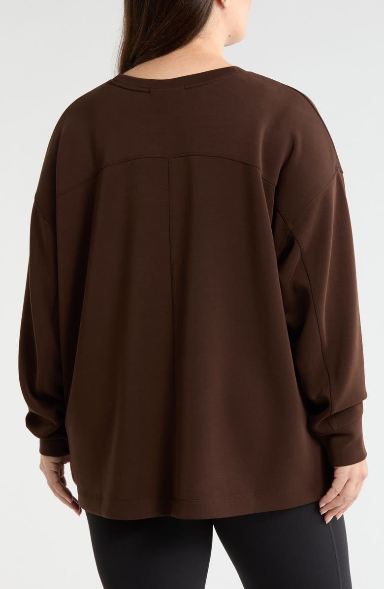 Zella Soft Luxe Tunic, Alternate, color, Brown Mole