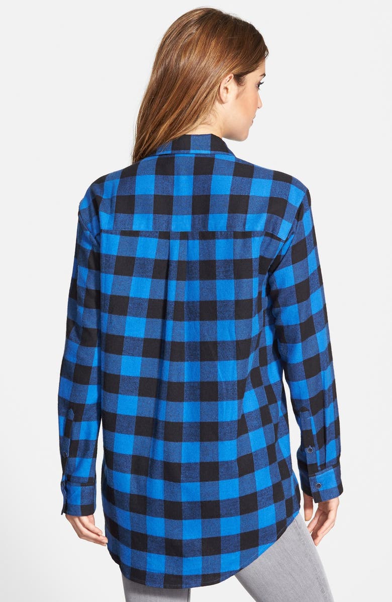 Sandra Plaid Cotton Flannel Boyfriend Shirt, Alternate, color, 