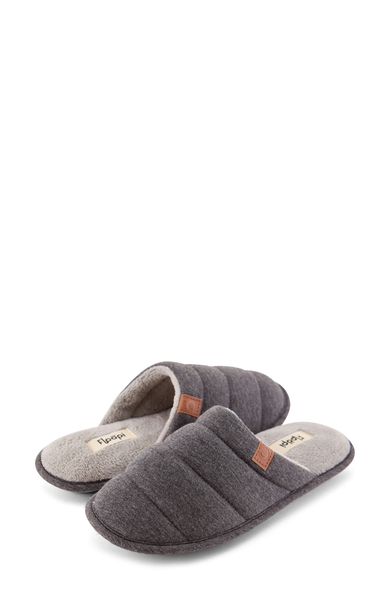 FLOOPI Katie Terry Knit Scuff Slipper, Alternate, color, Charcoal