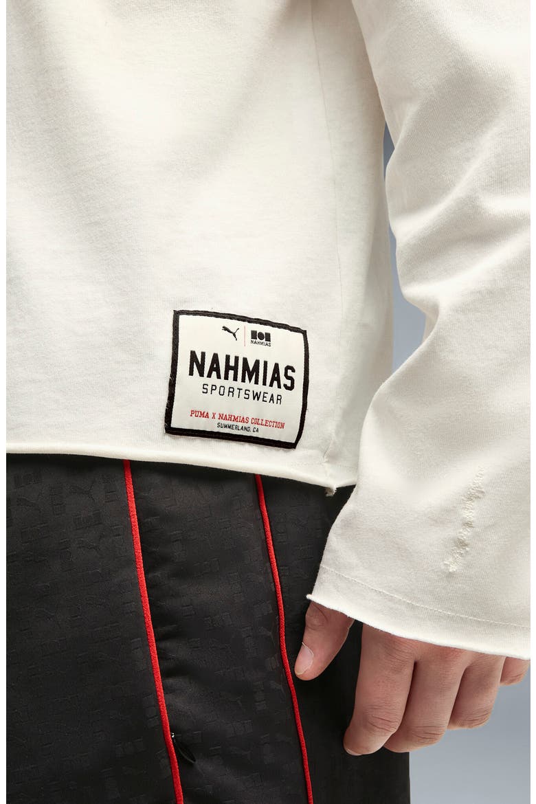 x NAHMIAS Long Sleeve Cotton Graphic T-Shirt, Alternate, color, WARM WHITE