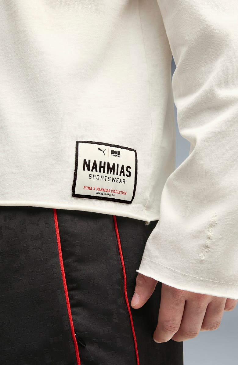 PUMA x NAHMIAS Long Sleeve Cotton Graphic T-Shirt, Alternate, color, Warm White