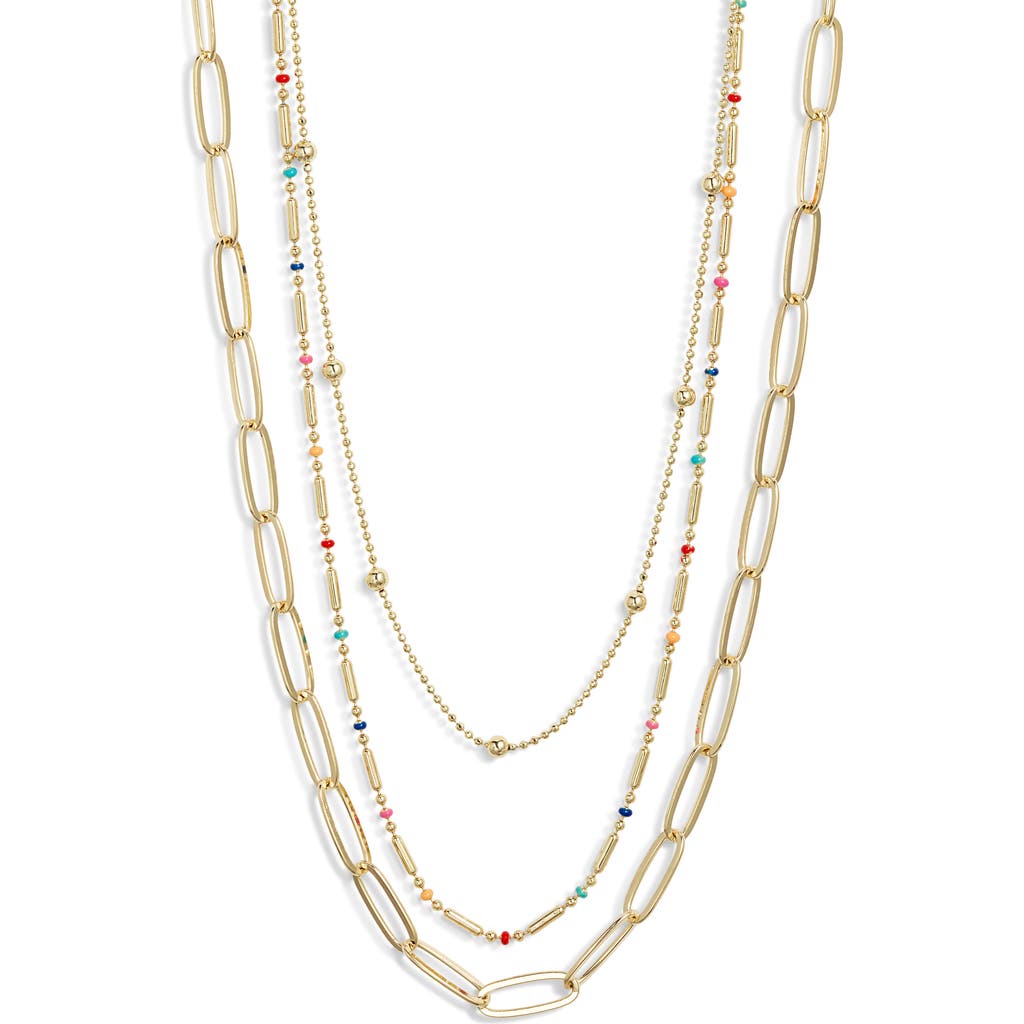 NORDSTROM NORDSTROM SET OF 2 ENAMEL DOT CHAIN LAYERED NECKLACES