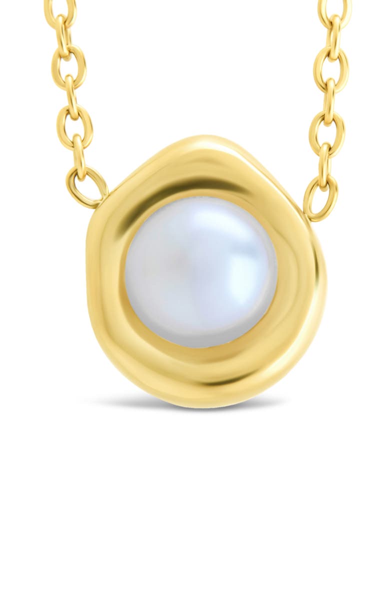 Sterling Forever Joan Drop Pearl Pendant Necklace, Alternate, color, Gold