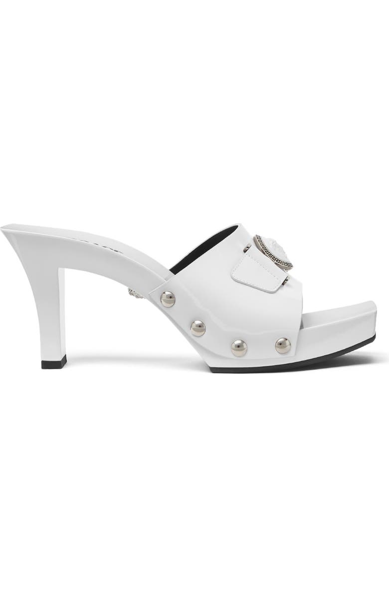 Versace Medusa Buckle Clog Sandal, Alternate, color,