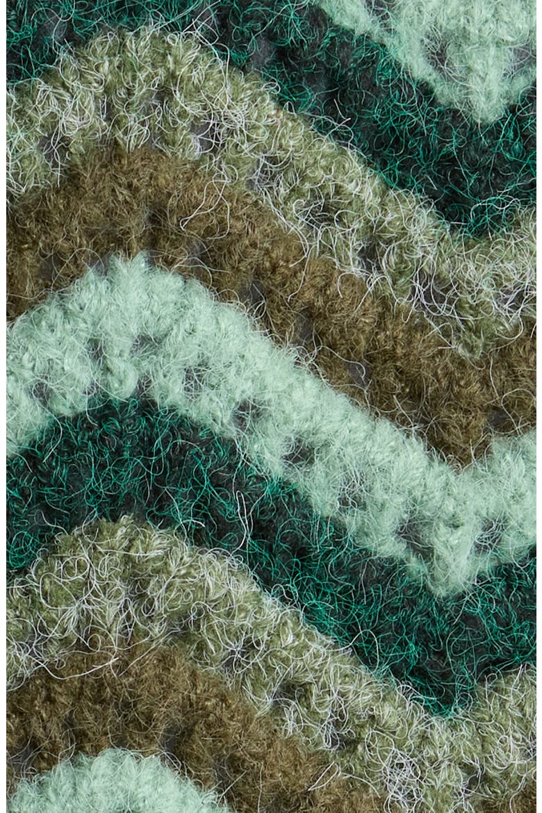 Harp Zigzag Cardigan, Alternate, color, EMERALD