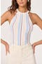 selected White Multi Stripe