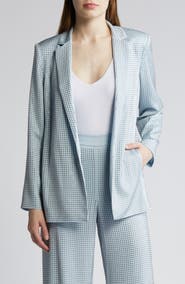 KOBI HALPERIN Brett Rhinestone Embellished Silk Wrap Jacket