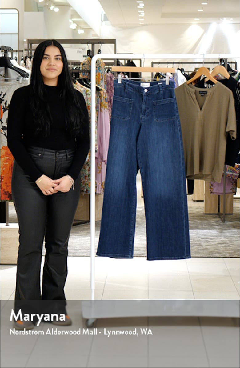 Le Slim Palazzo Pocket Wide Leg Jeans, sales video thumbnail