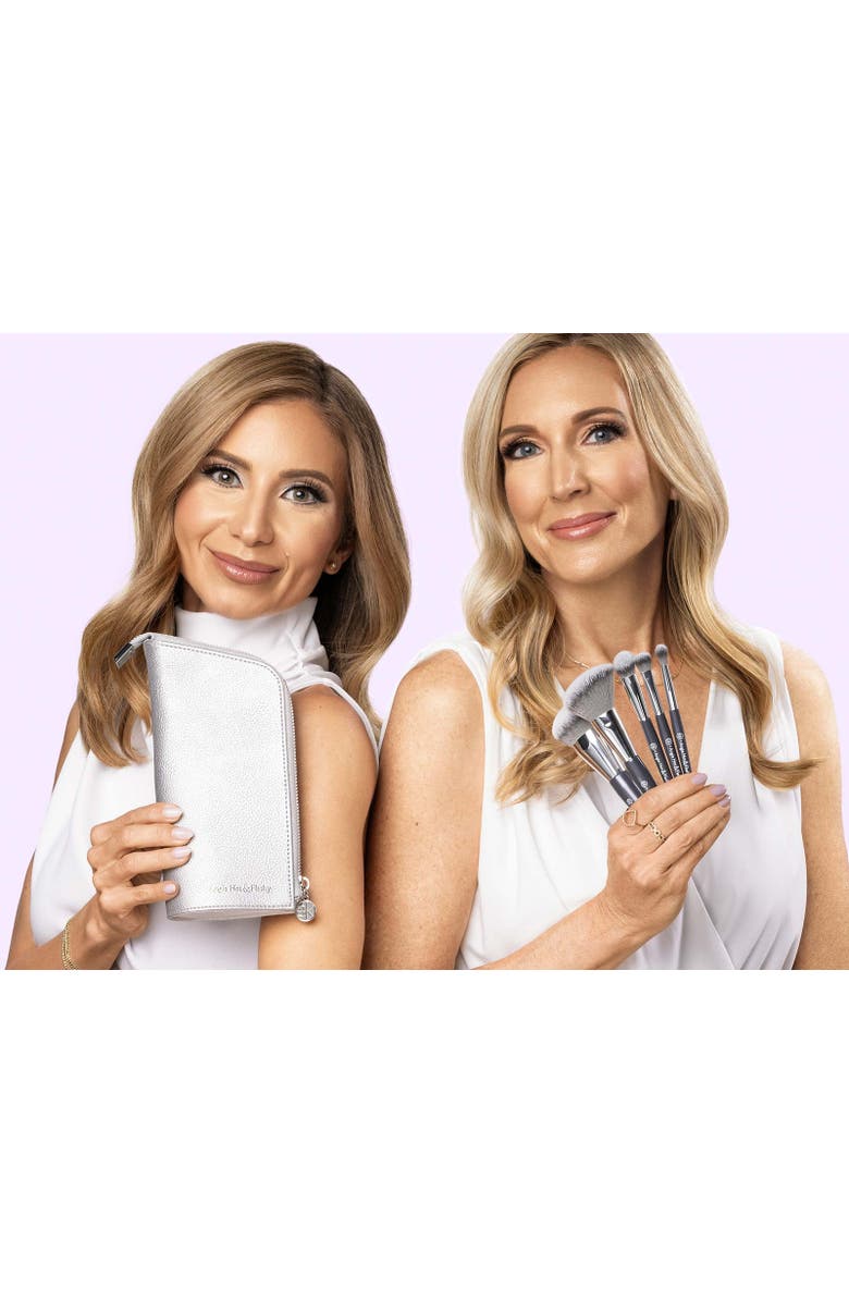 BK Beauty Angie Hot & Flashy Travel Brush Set with Pouch, Alternate, color, Grey