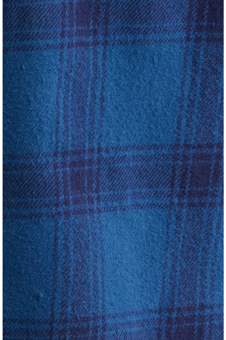 Appalachian Plaid Cotton Flannel Button-Up Shirt, Alternate, color, NAVY