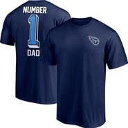 FANATICS Men's Fanatics Branded Navy Tennessee Titans #1 Dad T-Shirt