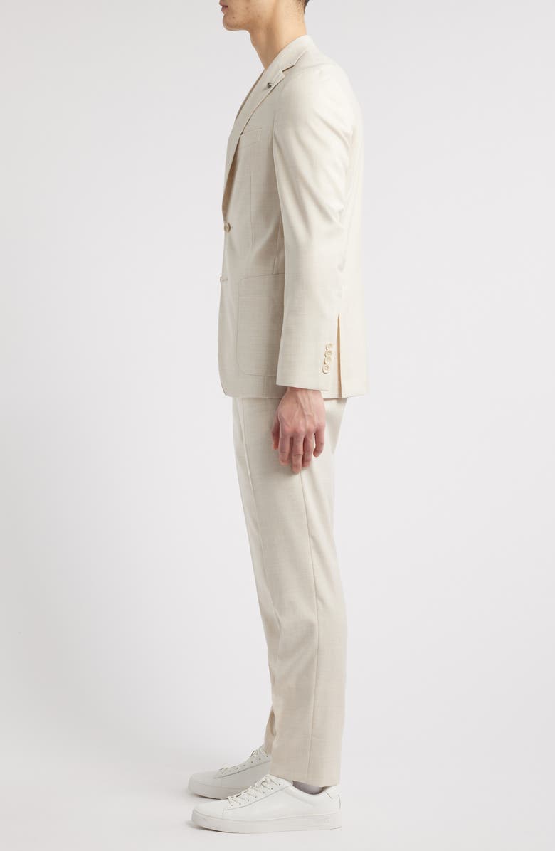 Jack Victor Morton Solid Unconstructed Wool Blend Suit, Alternate, color, Ecru