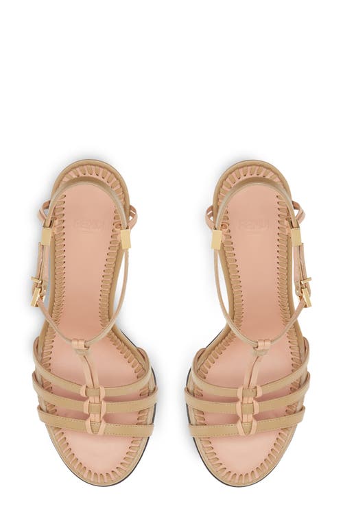 Fendi Delfina Strappy Sandal In F1sur Cammell Ba.rose/camm