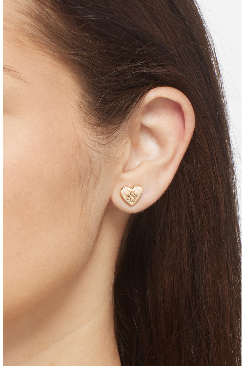 Forget Me Not Stud Earrings, Alternate, color, TORY GOLD